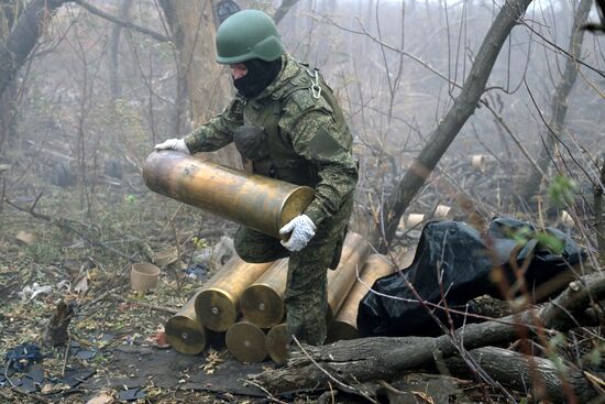 Боевая работа артиллеристов ЦВО на Красноармейском направлении в ДНР