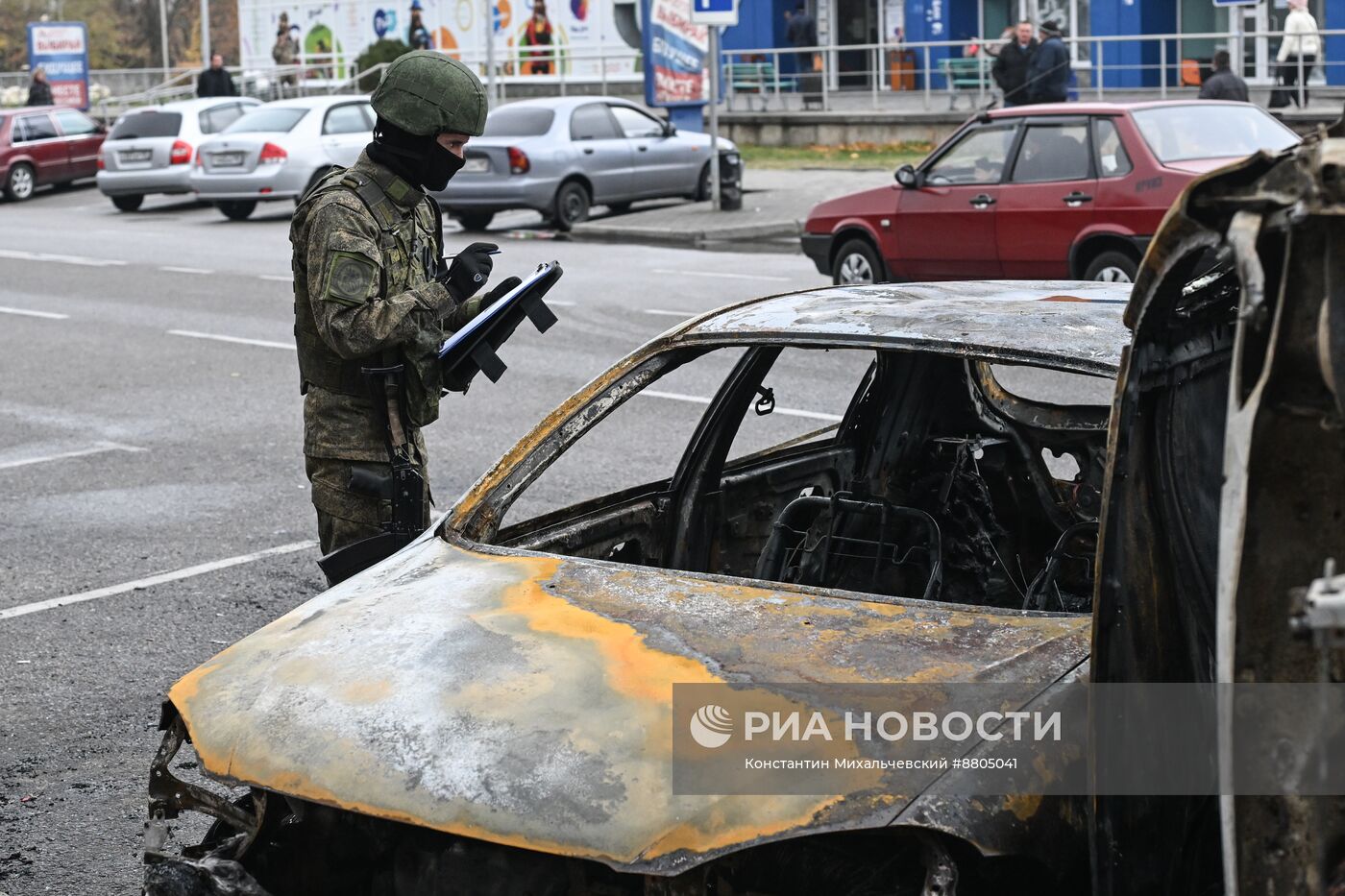 Последствия обстрела Энергодара