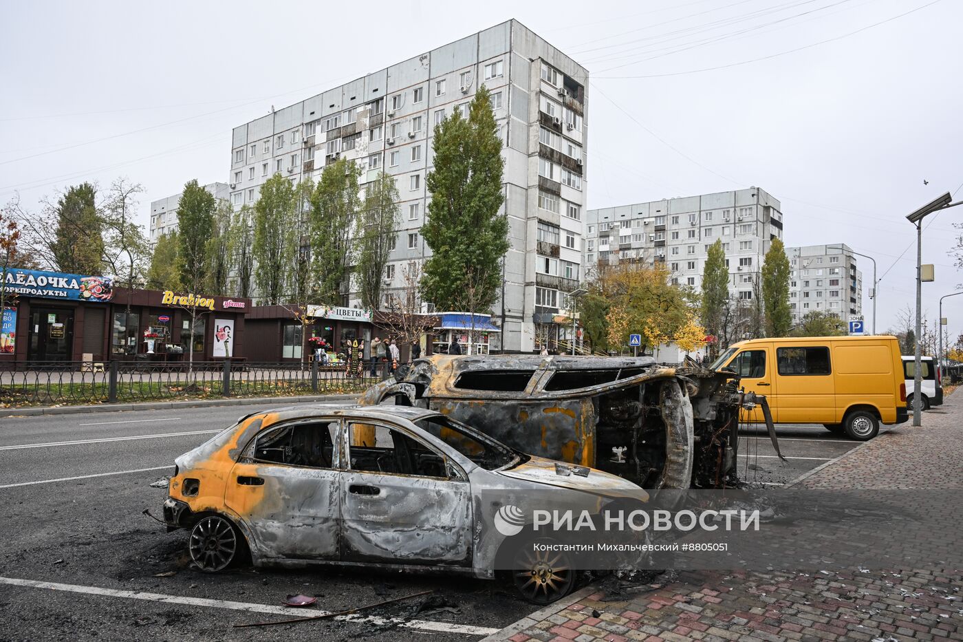 Последствия обстрела Энергодара