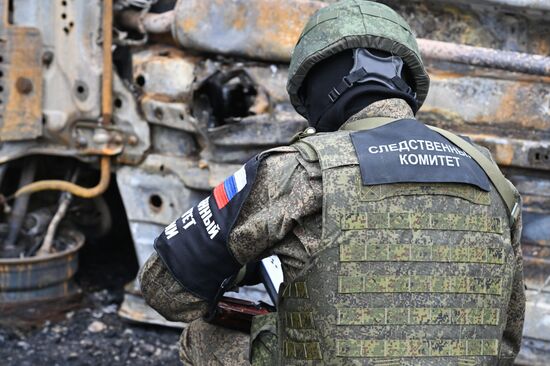 Последствия обстрела Энергодара