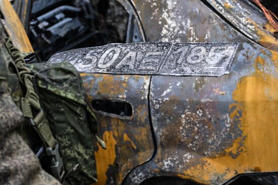 Последствия обстрела Энергодара