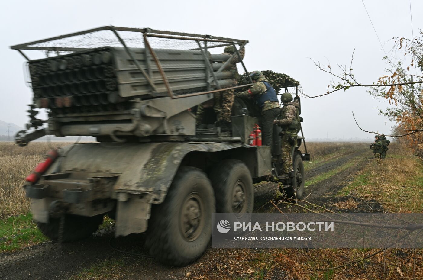 Боевая работа РСЗО "Град" группировки "Центр" на Красноармейском направлении СВО