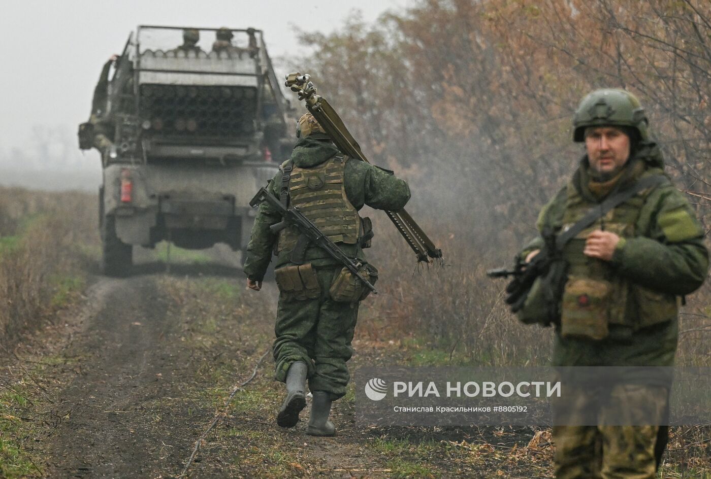 Боевая работа РСЗО "Град" группировки "Центр" на Красноармейском направлении СВО