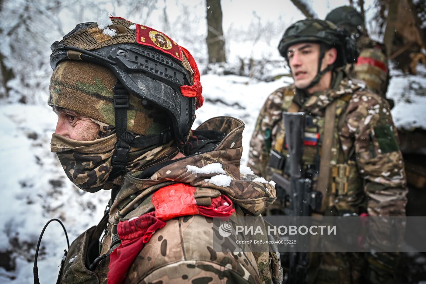 Военнослужащие батальонно-тактической группы "Каштана" спецназа "Ахмат"