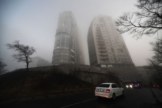 Туман во Владивостоке 