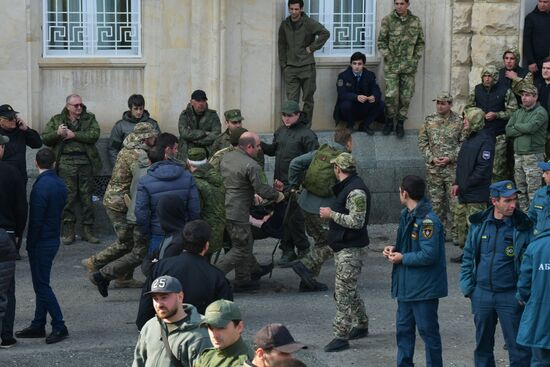 Обстановка у парламента Абхазии