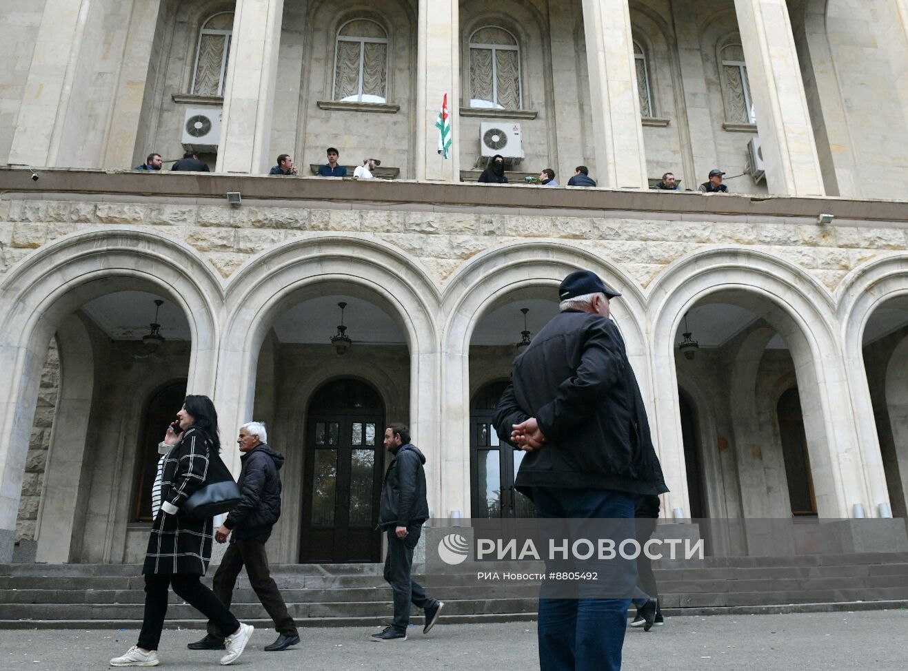 Акция протеста оппозиции в Абхазии