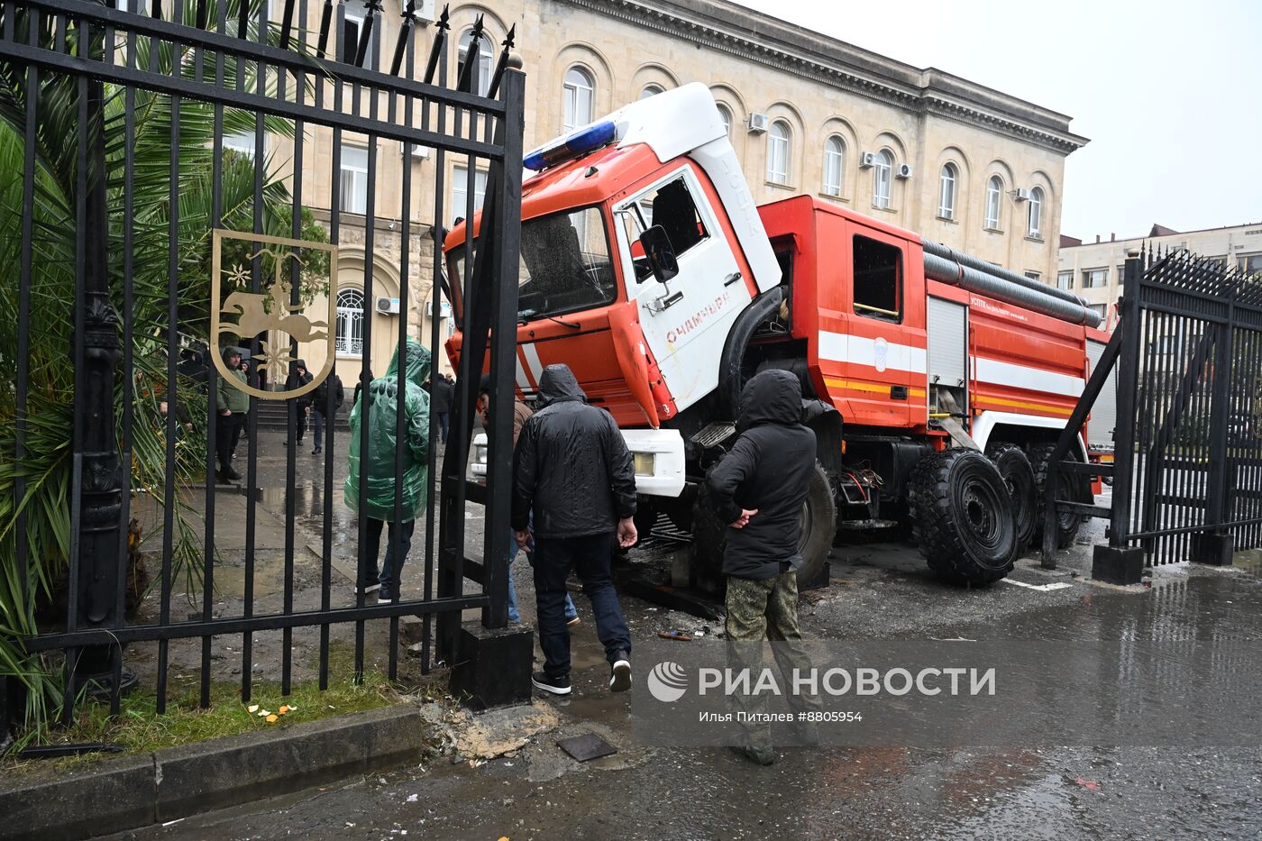 Акция протеста абхазской оппозиции в Сухуме