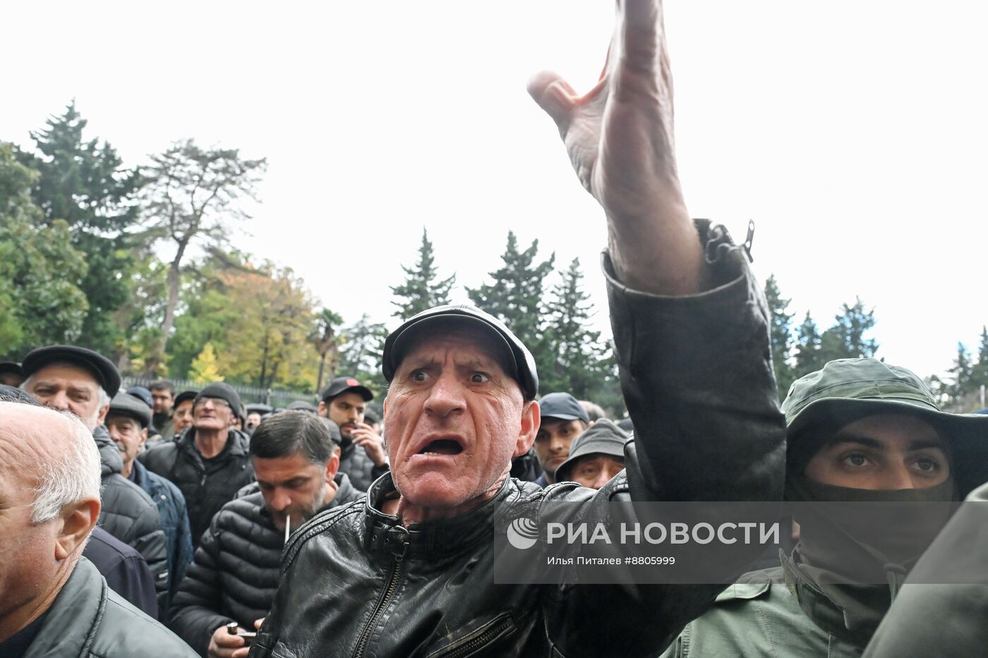 Акция протеста абхазской оппозиции в Сухуме