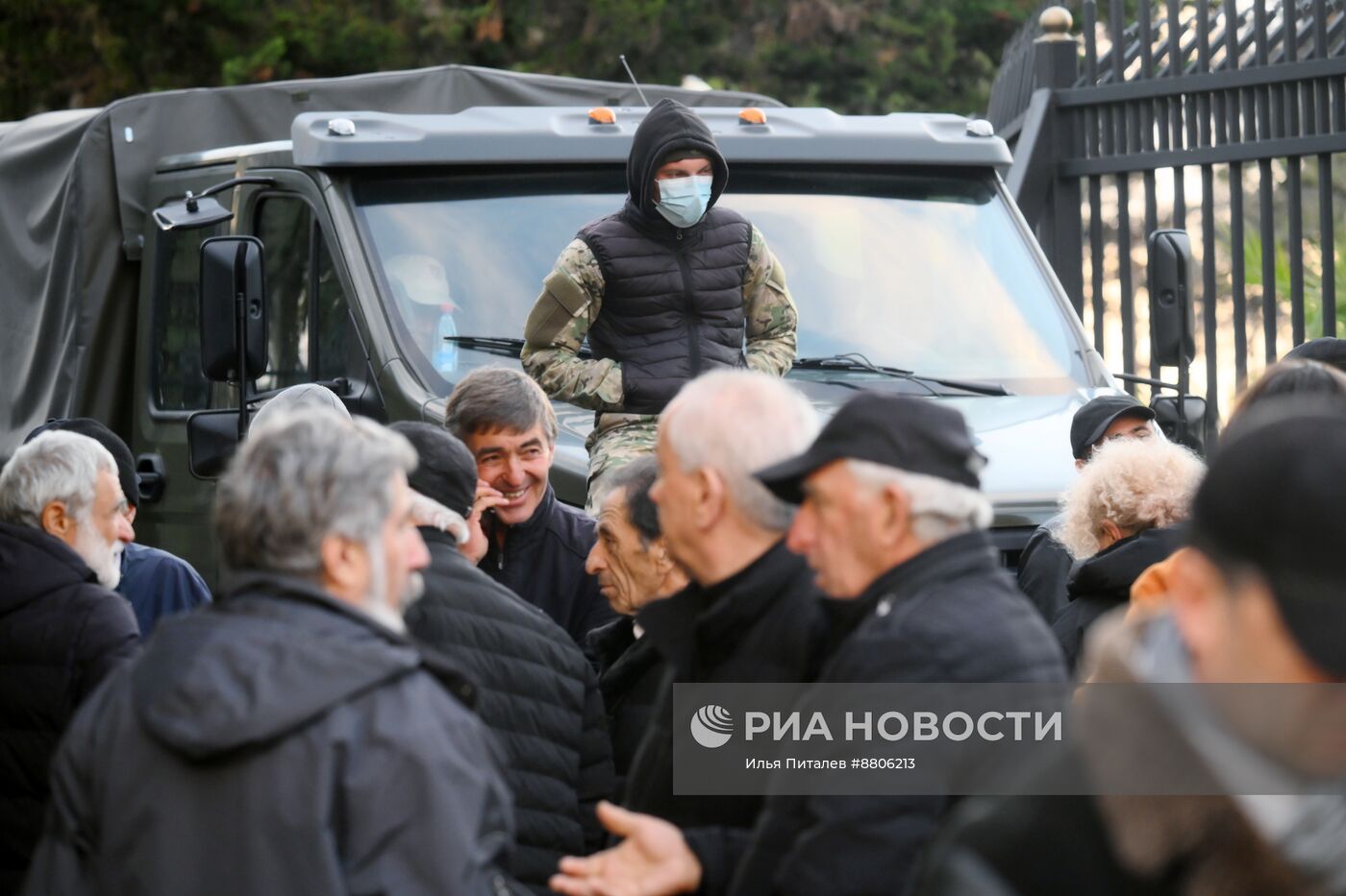 Акция протеста абхазской оппозиции в Сухуме