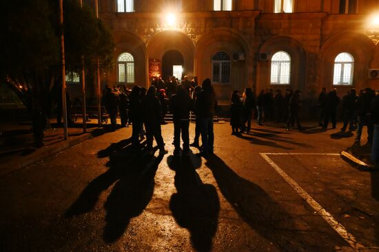 Акция протеста абхазской оппозиции в Сухуме