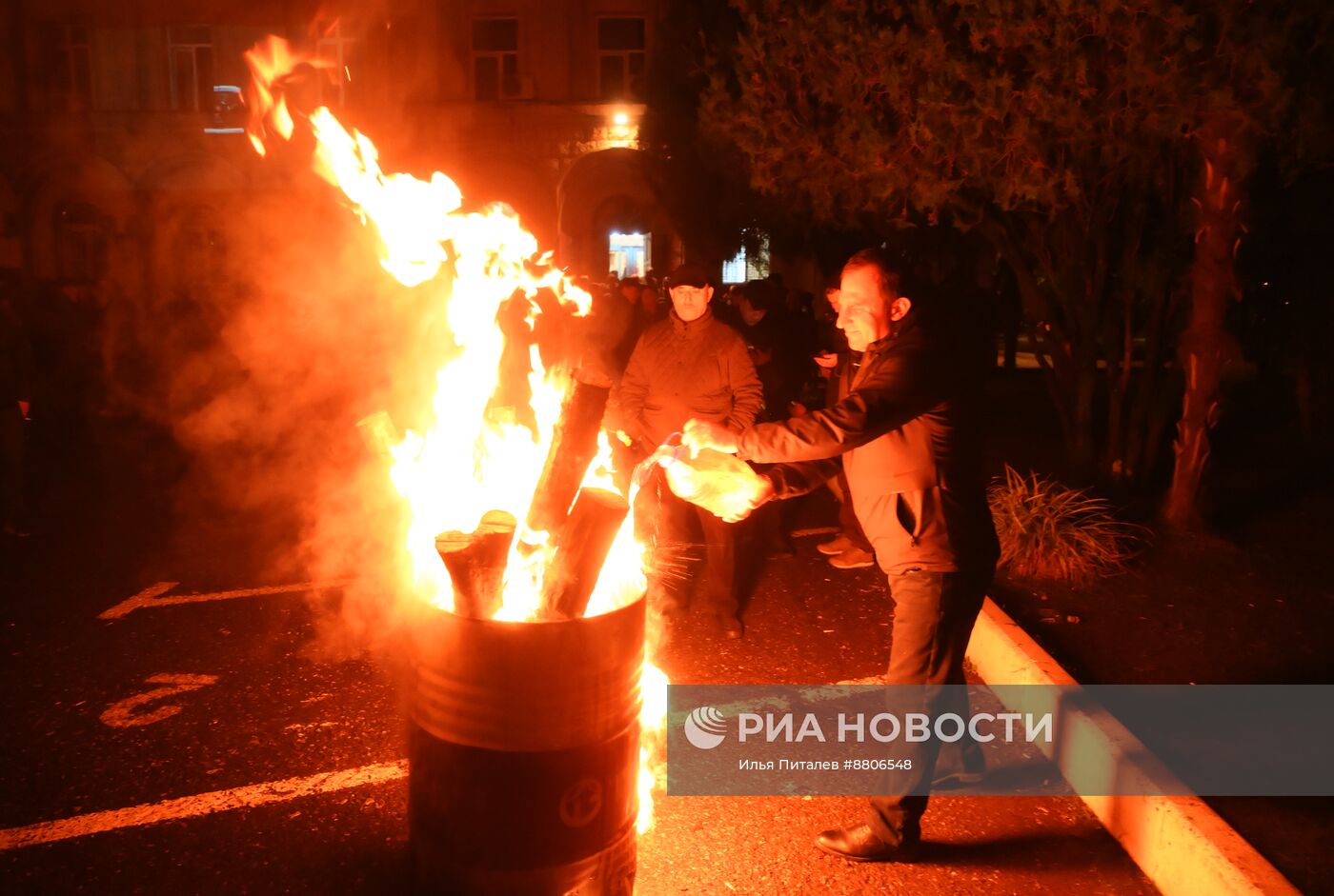 Акция протеста абхазской оппозиции в Сухуме