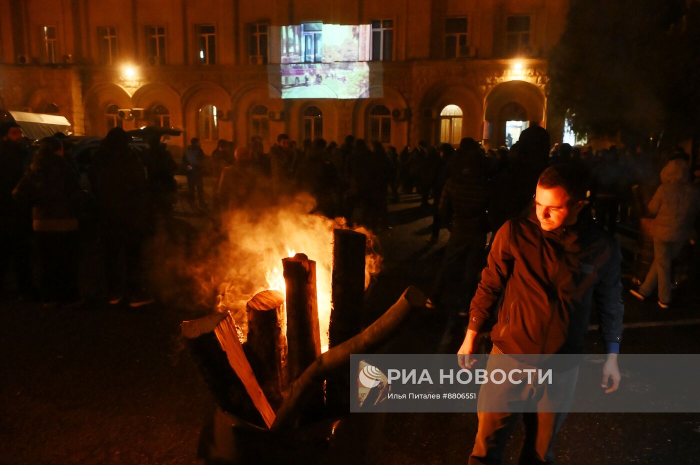 Акция протеста абхазской оппозиции в Сухуме