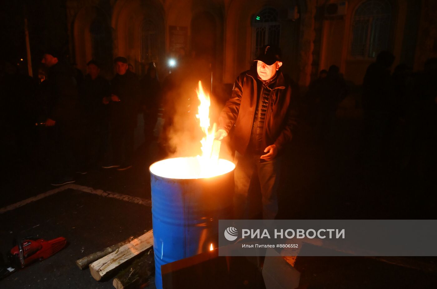 Акция протеста абхазской оппозиции в Сухуме