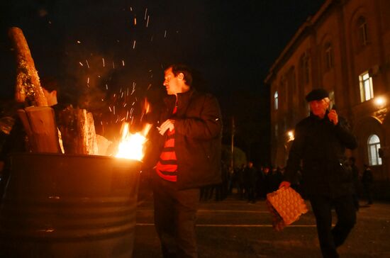 Акция протеста абхазской оппозиции в Сухуме