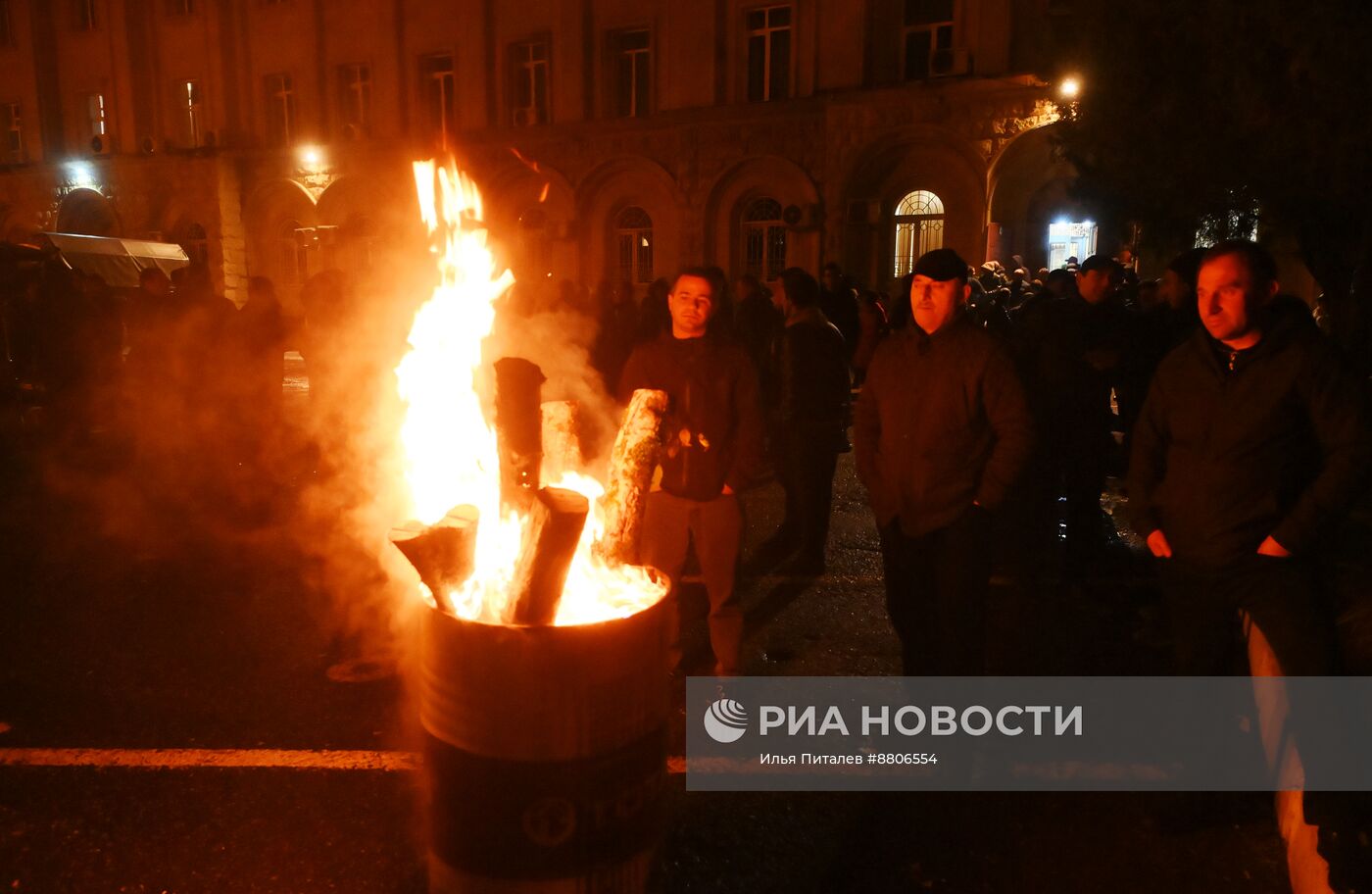 Акция протеста абхазской оппозиции в Сухуме