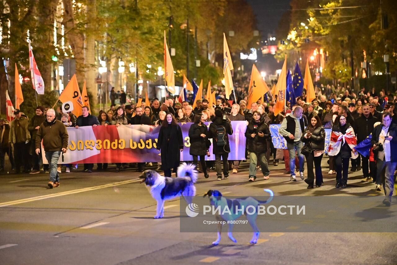 Акция оппозиции в Тбилиси