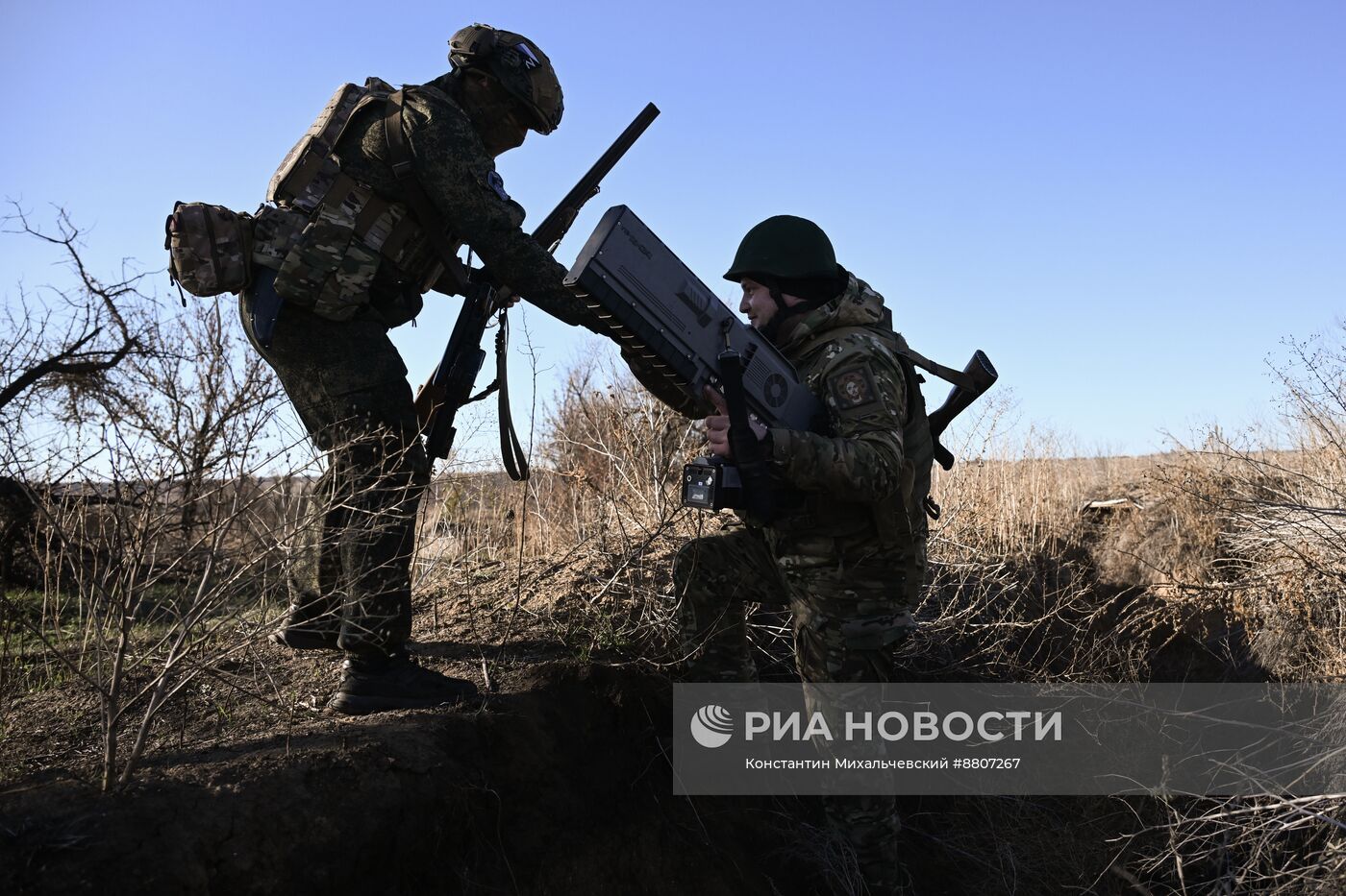 Работа мобильной группы воздушного наблюдения в Запорожской области