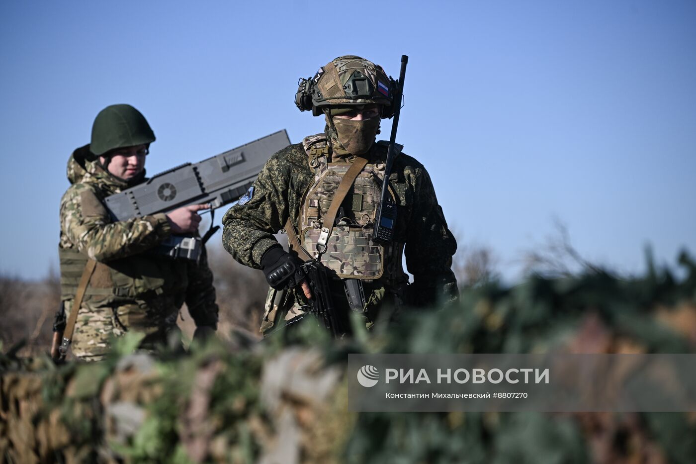 Работа мобильной группы воздушного наблюдения в Запорожской области