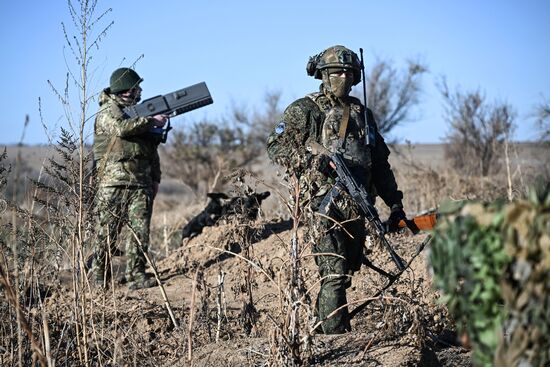 Работа мобильной группы воздушного наблюдения в Запорожской области