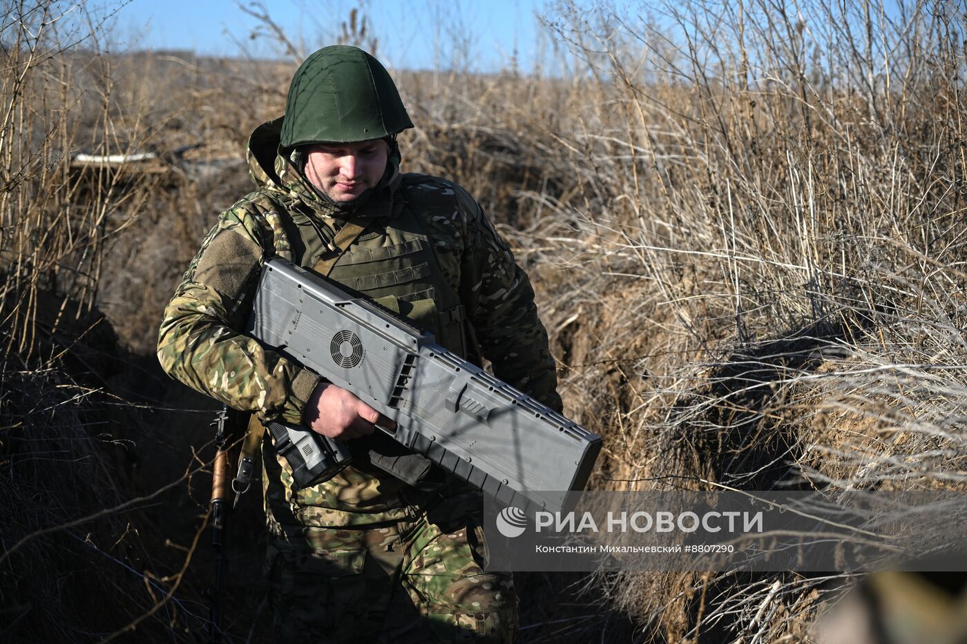 Работа мобильной группы воздушного наблюдения в Запорожской области