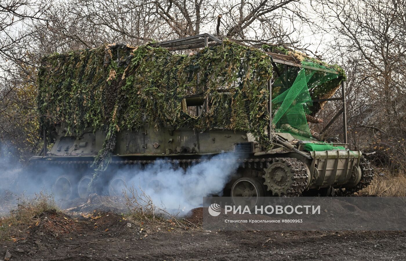 Боевая работа расчета 2С4 "Тюльпан" самоходно-артиллерийского полка ЦВО на Красноармейском направлении