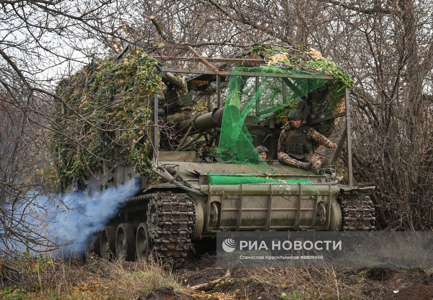 Боевая работа расчета 2С4 "Тюльпан" самоходно-артиллерийского полка ЦВО на Красноармейском направлении