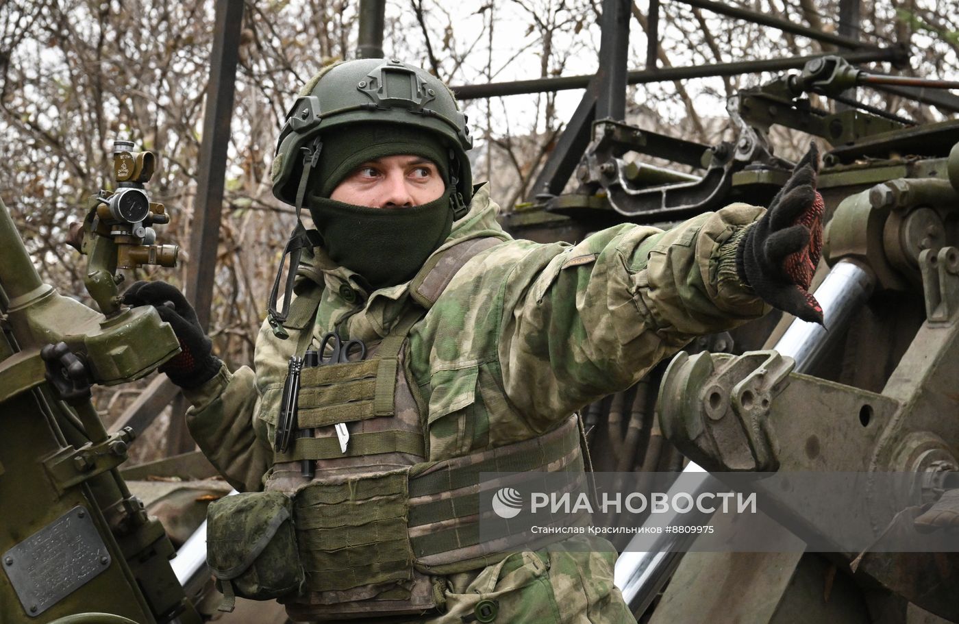Боевая работа расчета 2С4 "Тюльпан" самоходно-артиллерийского полка ЦВО на Красноармейском направлении