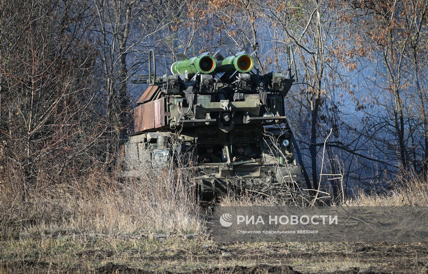 Боевое дежурство расчета "БУК-М2" группировки войск "Центр" на Красноармейском направлении