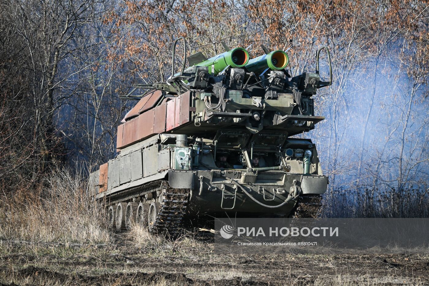 Боевое дежурство расчета "БУК-М2" группировки войск "Центр" на Красноармейском направлении