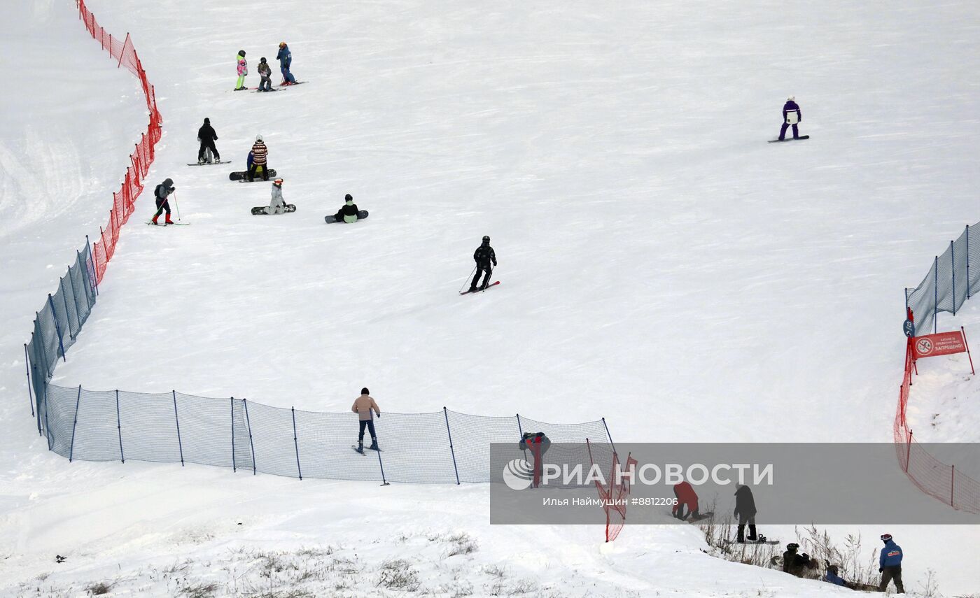 Открытие зимнего сезона в фанпарке "Бобровый лог" в Красноярске