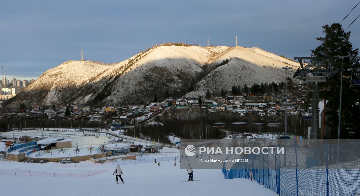 Открытие зимнего сезона в фанпарке "Бобровый лог" в Красноярске