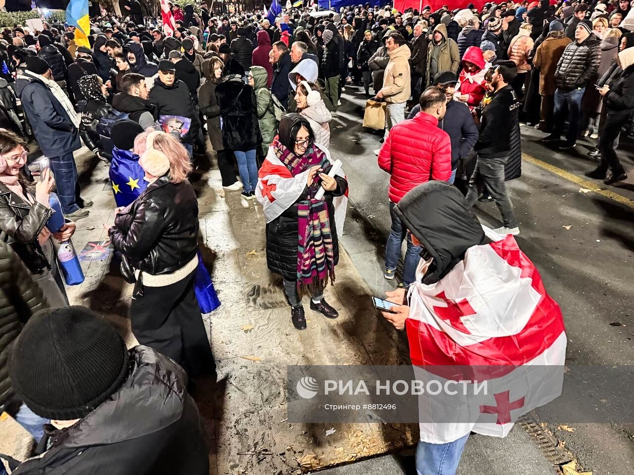 Митинг оппозиции в Тбилиси