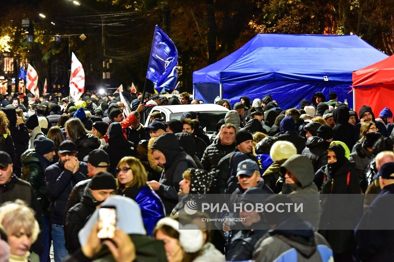 Митинг оппозиции в Тбилиси