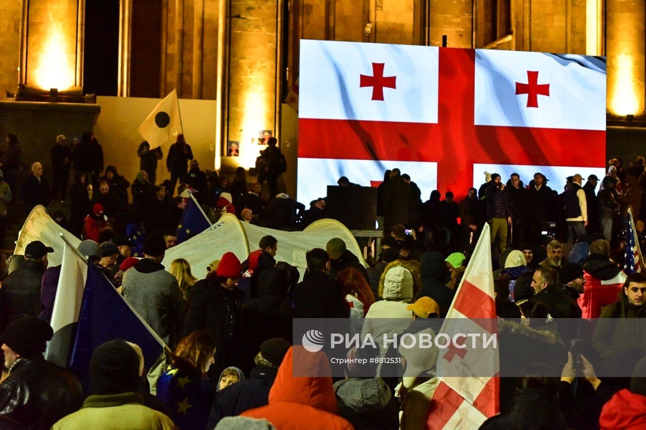 Митинг оппозиции в Тбилиси