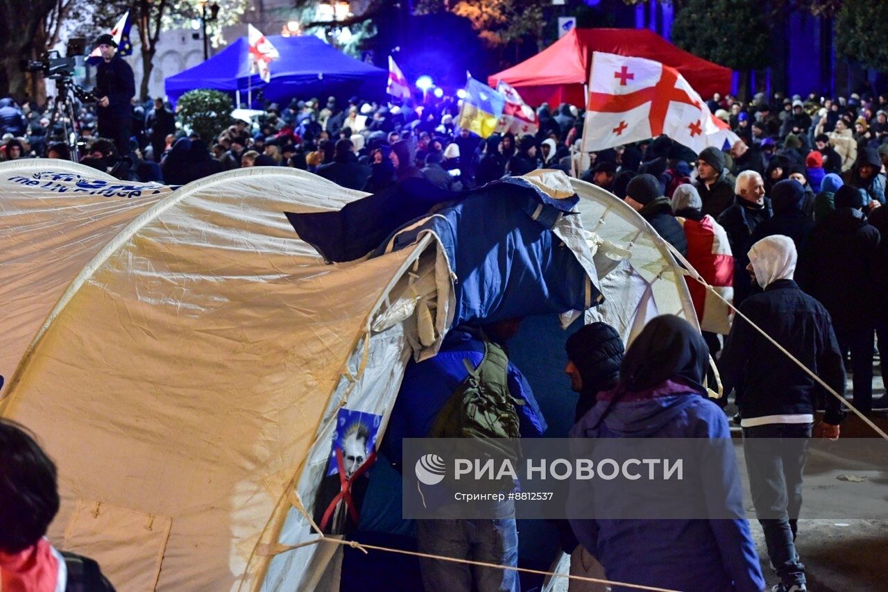 Митинг оппозиции в Тбилиси