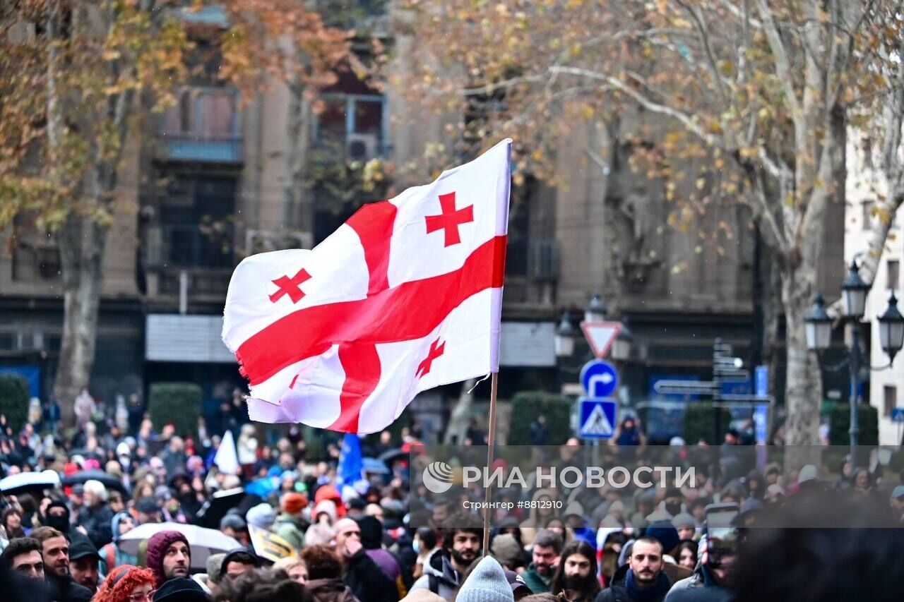 Митинг оппозиции в Тбилиси