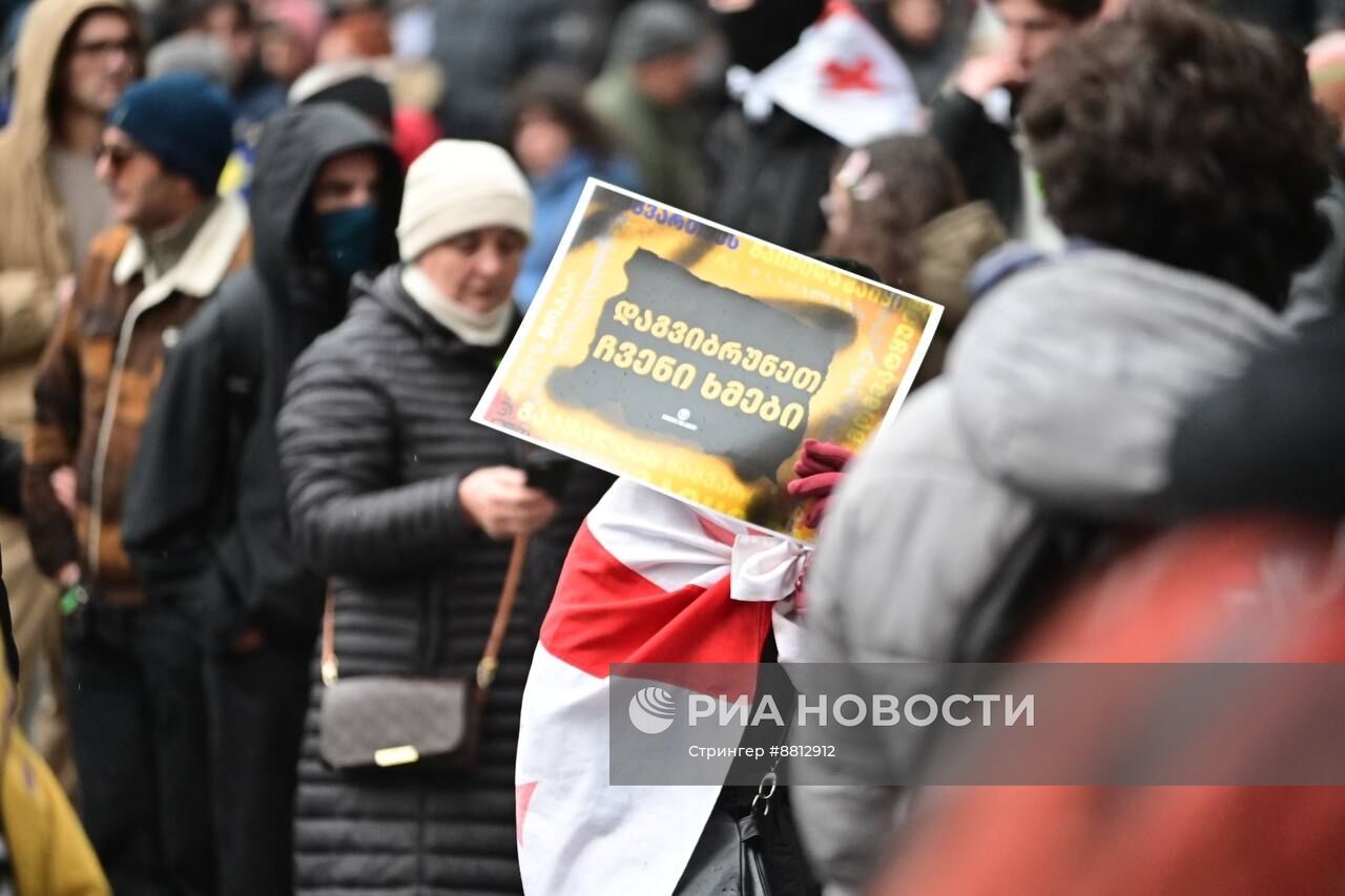 Митинг оппозиции в Тбилиси