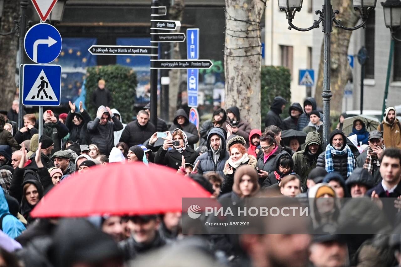 Митинг оппозиции в Тбилиси