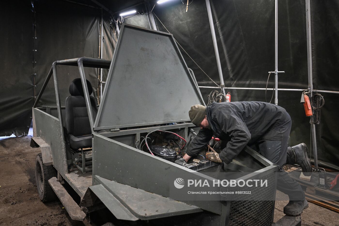 Изготовление багги бойцами группировки войск "Центр" на Красноармейском направлении СВО