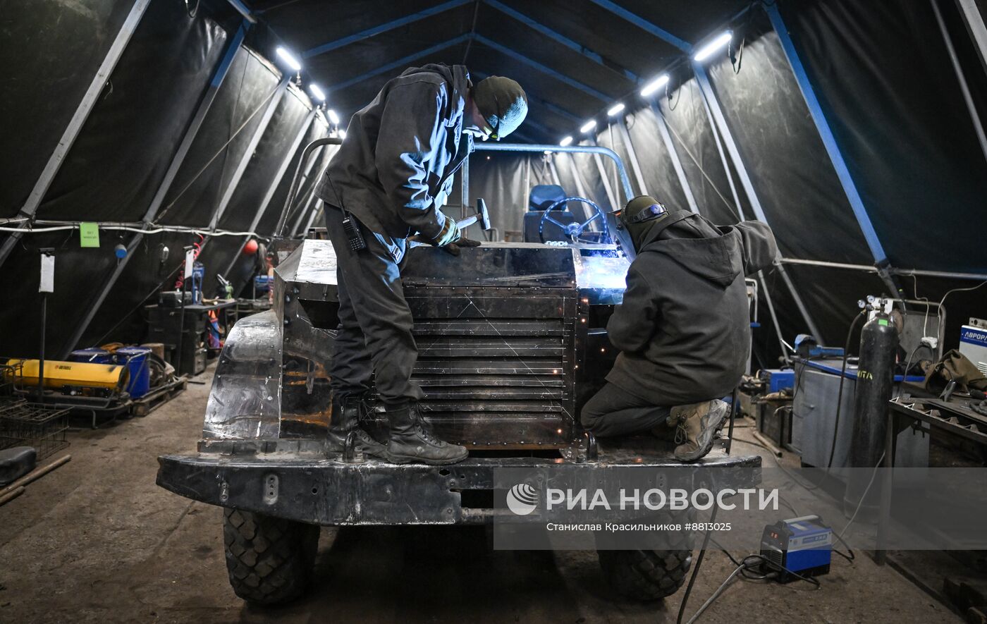 Изготовление багги бойцами группировки войск "Центр" на Красноармейском направлении СВО