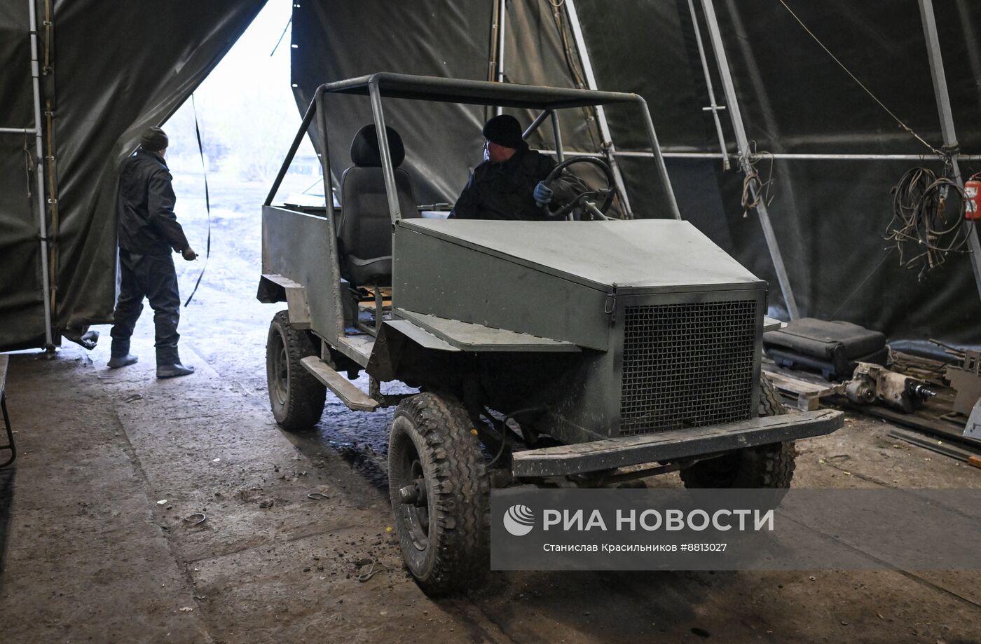 Изготовление багги бойцами группировки войск "Центр" на Красноармейском направлении СВО