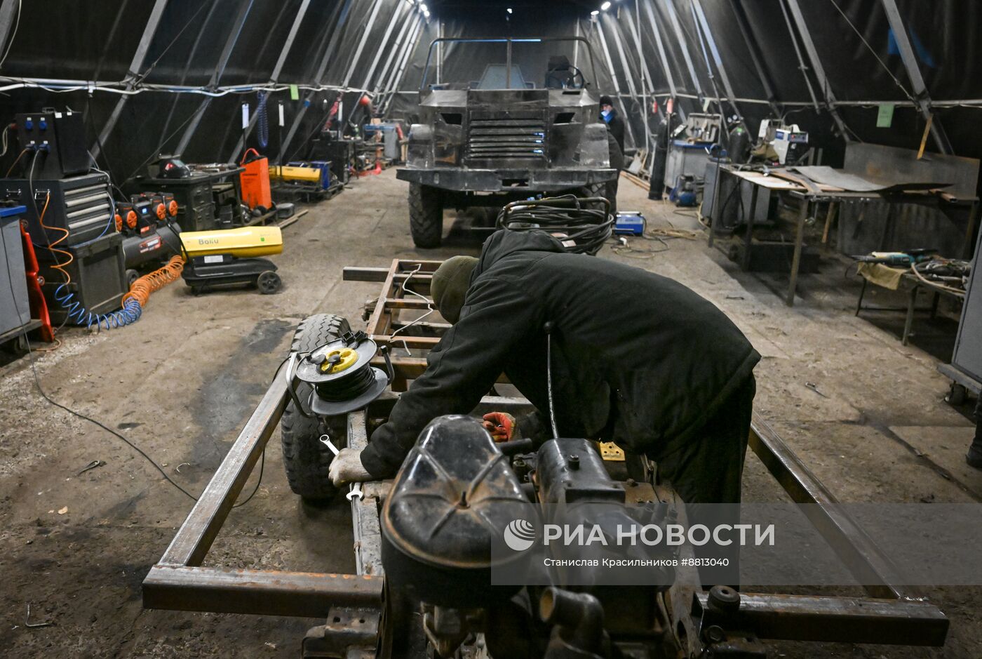 Изготовление багги бойцами группировки войск "Центр" на Красноармейском направлении СВО