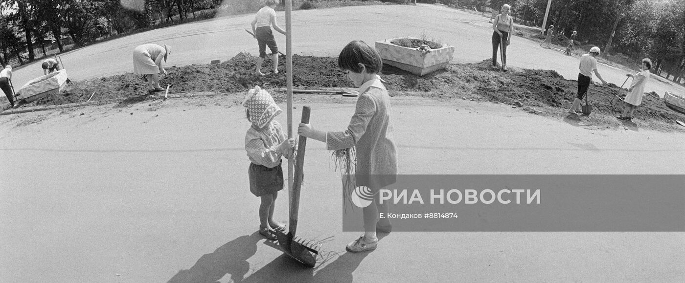 Субботник в городском парке Новокосино