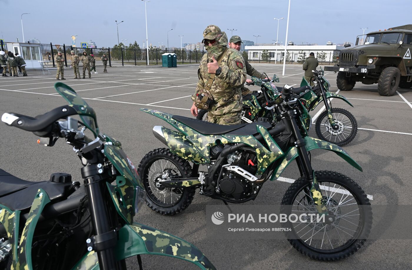 Передача кроссовых мотоциклов участникам СВО в Ростове-на-Дону