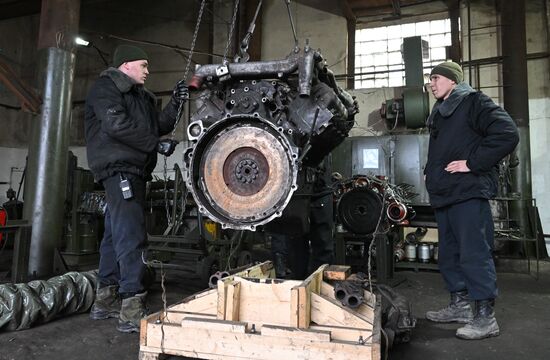 Ремонтный батальон группировки войск "Центр" на Красноармейском направлении СВО