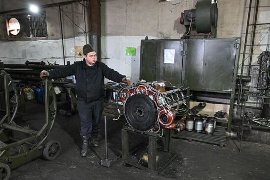 Ремонтный батальон группировки войск "Центр" на Красноармейском направлении СВО