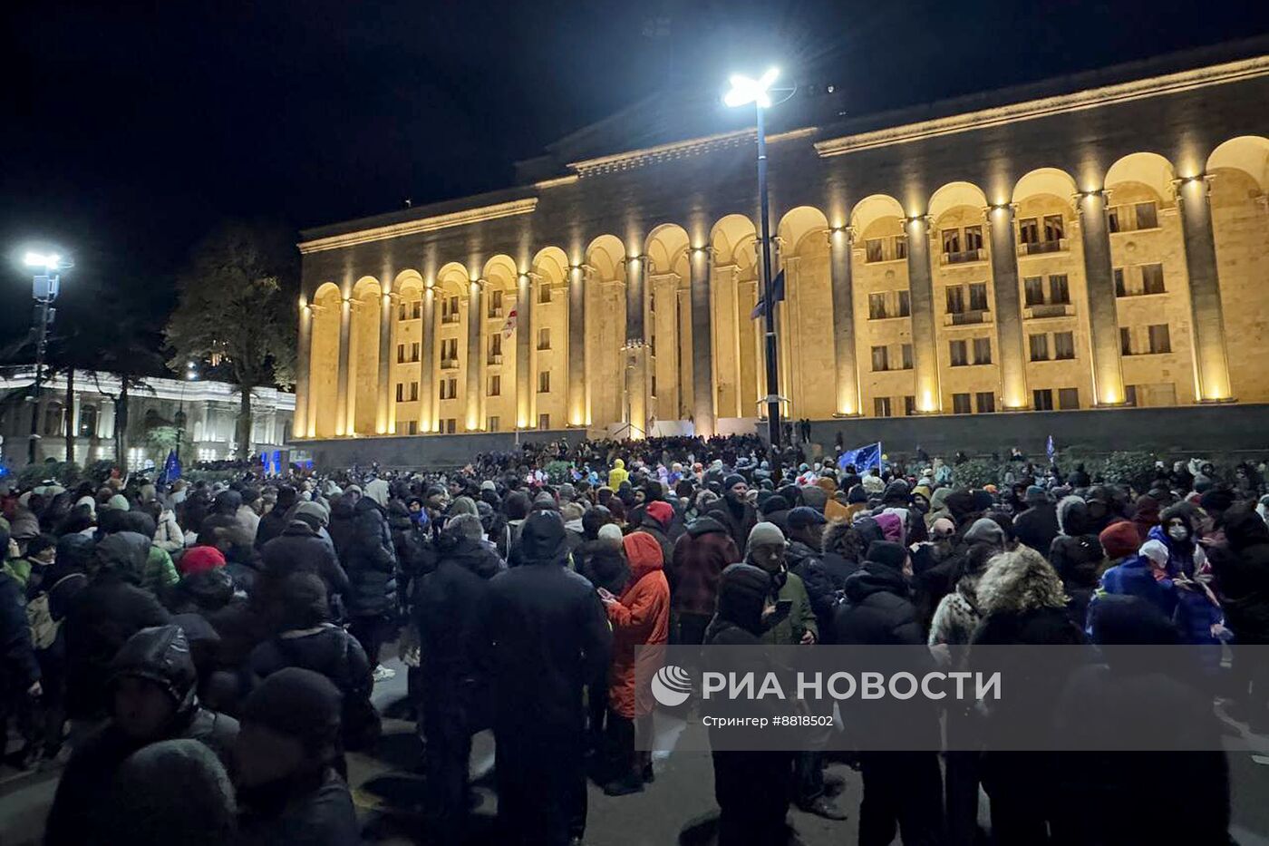 Акция протеста оппозиции в Тбилиси