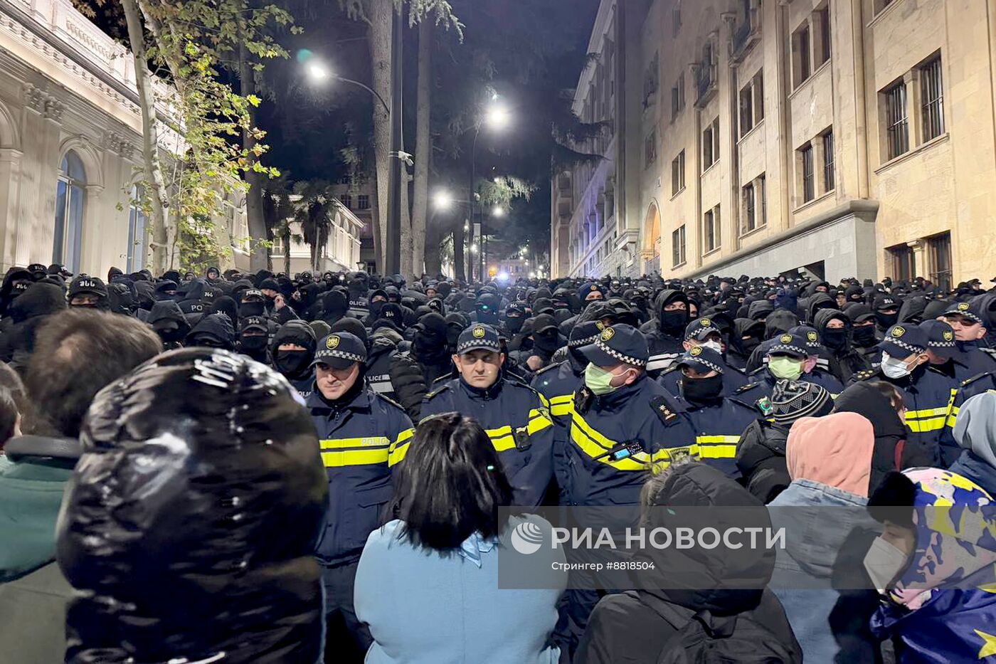 Акция протеста оппозиции в Тбилиси