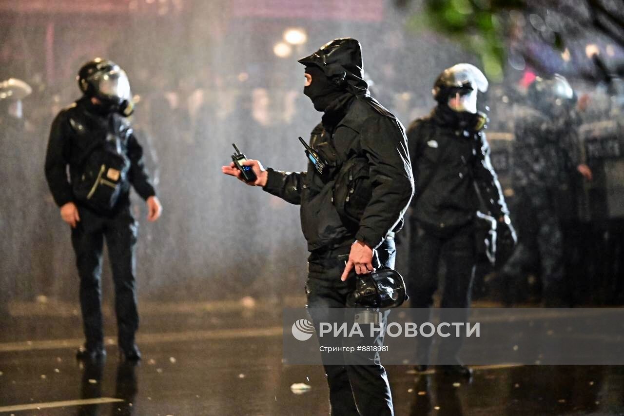 Акция протеста оппозиции в Тбилиси